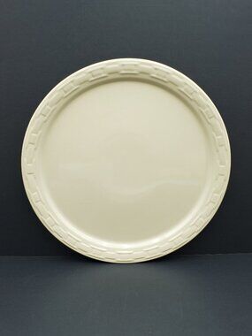 Longaberger Woven Traditions Ivory Pizza Pan Cake Plate Round Serving Platter